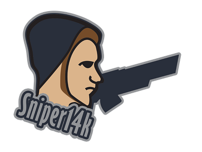 Sniper14k Logo esport illustration logo streaming vector