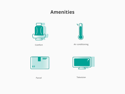 Amenities Icons design icon illustration ui ux vector web website
