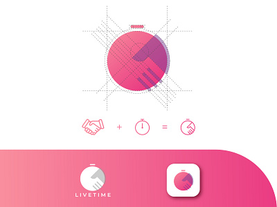 Lifetime Logo Concept app branding design flat icon logo ui ux vector web