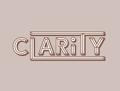 Clarity - Typography branding clarity custom lettering custom logo illustration logotype text typography word art