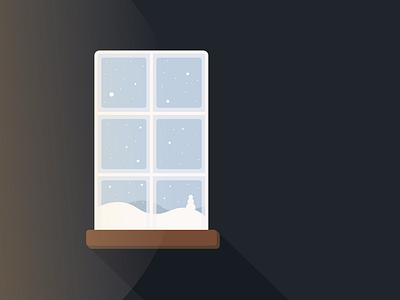 Snowy Window Graphic Illustration adobe illustrator cedarville university central florida christmas florida gradient graphic design graphic designer illustration illustrator indoors ohio shadows snow snowy window window