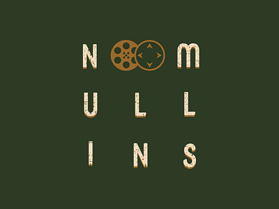 N. Mullins Logo and Name adobe illustrator branding branding and identity compass film reel gold graphic design green typography videography