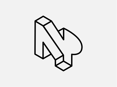 Letter N & P - Penrose triangle abstract branding design graphic design icon logo typography