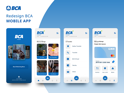 BCA Redesign - Mobile APP banking app bca mobile design mobile app redesign redesign concept ui design