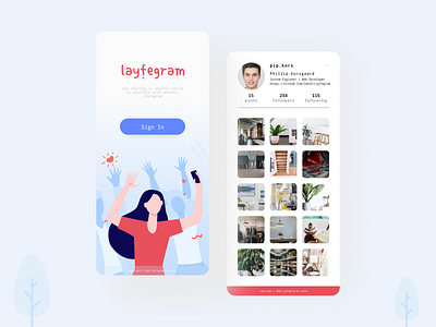 Another Instagram: Layfegram - Mobile APP app design mobile app social media app social media design social network ui design