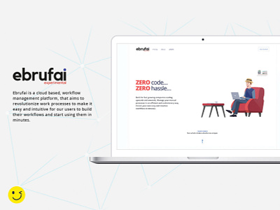 ebrufai branding design flat illustration minimal ui ux web website xd