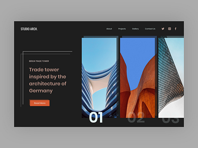 Architecture Studio - Website landing page flat landing design landing page landing page design landing page ui landingpage minimal web design webdesign website website concept website design websites