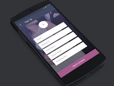 Wed Planner app - Material Design android app material design mobile wedding app