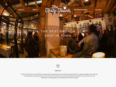 Restaurant Website branding design one page layout responsive restaurant ui website