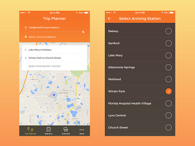 SunRail redesign concept - Trip Planner