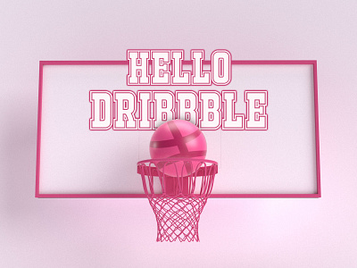 Hello Dribbble design dimension graphic design hello dribble typography