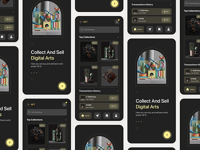 NFT Digital Arts app art arts creative dark design digital nft product design ui ux xd design