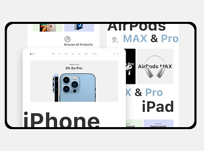iStore airpods apple creative design ecommerce ipad iphone mac product design store ui ux xd design