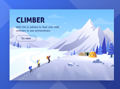 climber flat gui illustration limit pc ui ui design web