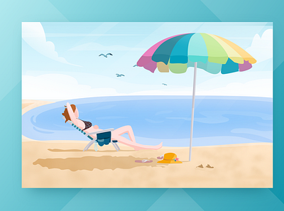 The sea design gui illustration pc ui ui design vector web