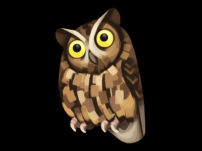 Spooky Screech Owl illustration owl