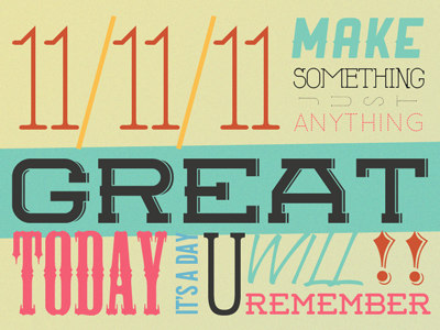 11/11/11 motivational typography