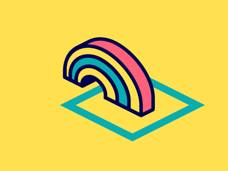 In The Sky – Rainbow Icon animation gif icon icons illustration rainbow set vector weather