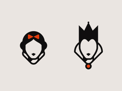 Snow White & The Evil Queen culture disney evil pop portrait princess queen red snow white