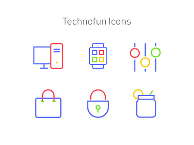 Technofun Icons adobe art artwork design fun google icon artwork iconography illustrator