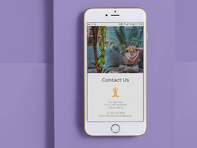 Yoga Shala Mobile Version graphic design mobile version responsive design website design yoga studio