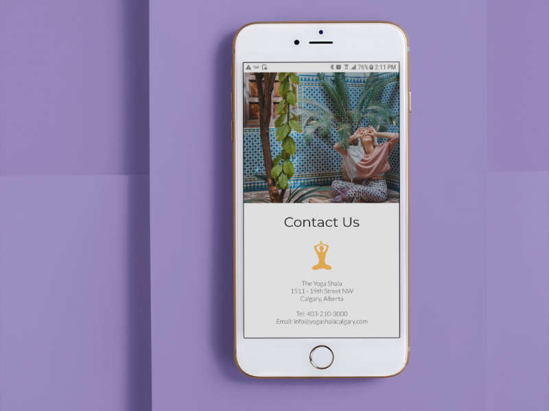 Yoga Shala Mobile Version website design graphic design mobile version yoga studio responsive design