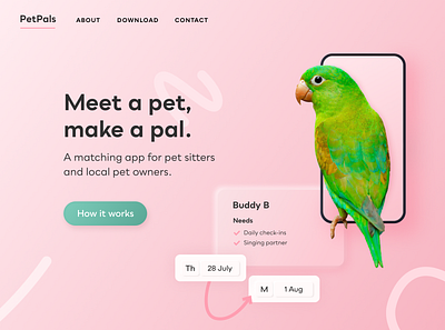 PetPals | Marketing Website design minimal ui ui ux ui design ux ux design web web design