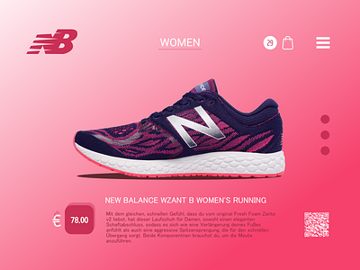 New Balance women's shoes branding design illustration new balance shoes ui ux vector women fashion