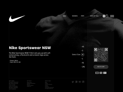 Nike Sportswear NSW (Men's T-Shirt) branding design ecommerce figma illustration nike shop t shirt ui ux vector
