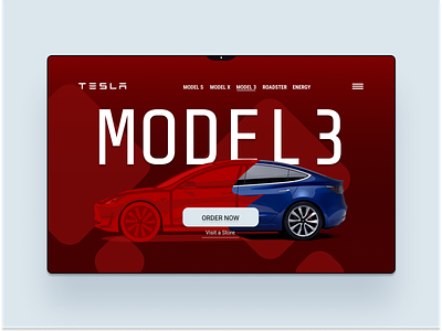Tesla Model 3 branding design ecommerce elonmusk figma illustration redesign tesla ui ux vector