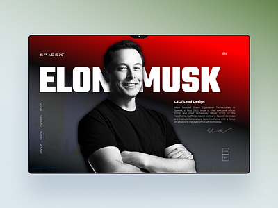 Elon Musk app branding design elonmusk figma illustration logo ui ux vector web