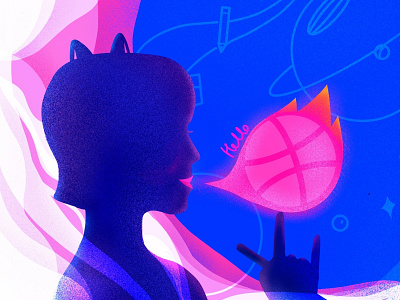 Hello Dribbble! illustration 插图