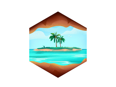 Cool and refreshing sea island 插图