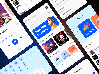 Music App app application design illustration music music app musicapp trend ui ux