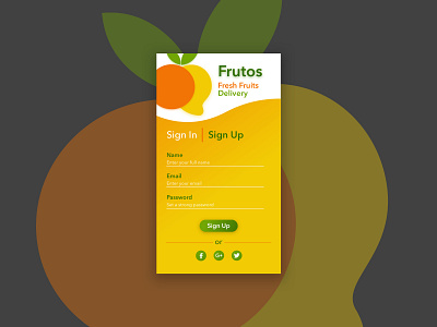 Frutos 001 app dailyui delivery design flat fruit fruit logo fruits fruity ios iosapp logo minimal ui ui ux uidesign uiux ux vector