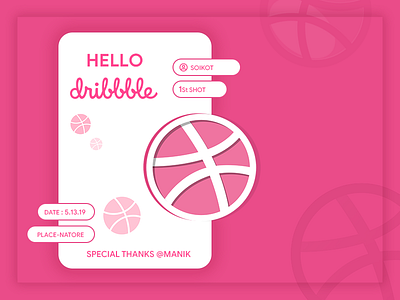 Hello Dribbble app design icon illustration ui ux vector