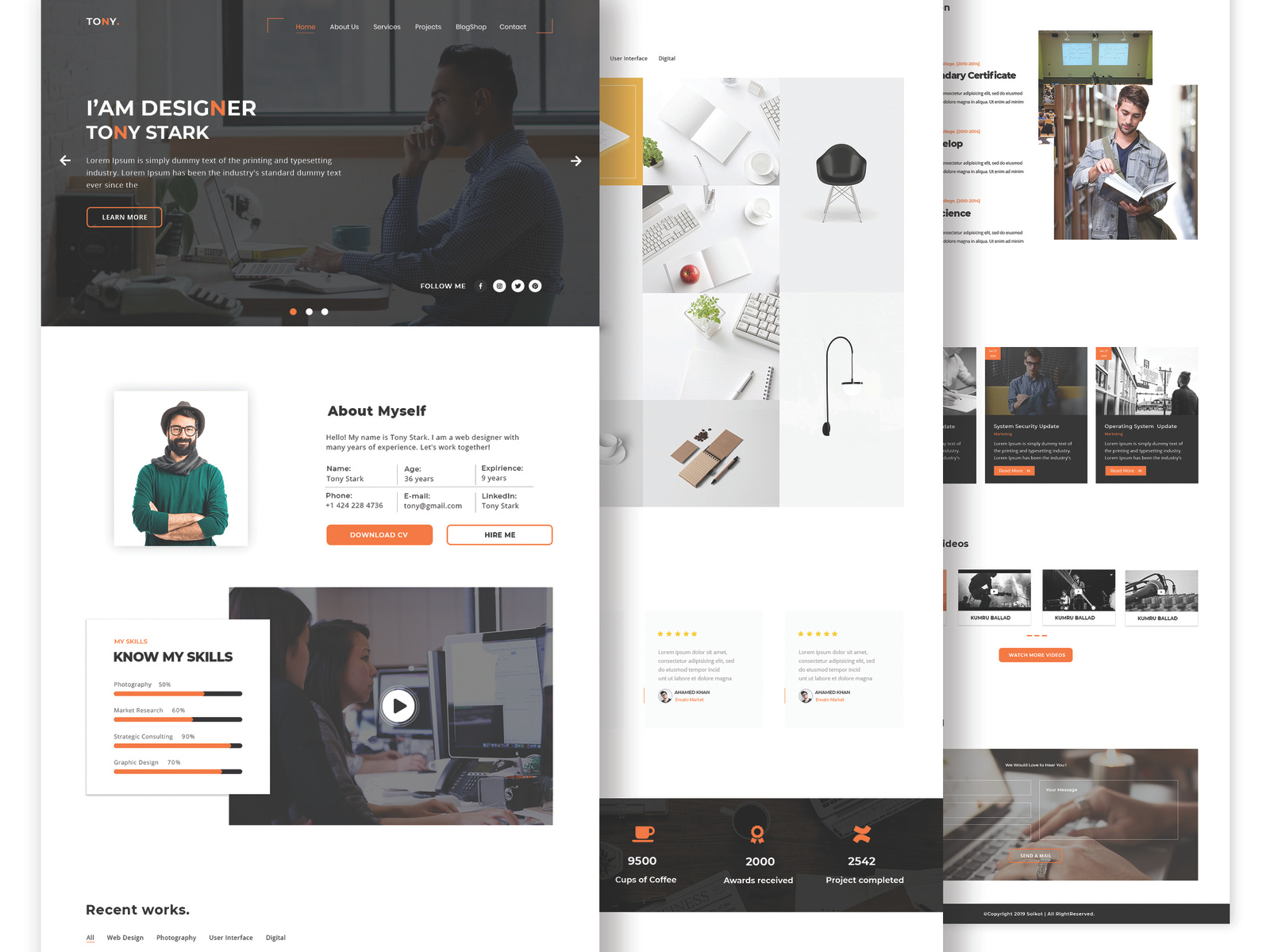 Personal Portfolio Template by MD. Montasur Rahman on Dribbble