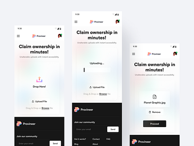 Provineer — Mobile UI/UX Design interactive