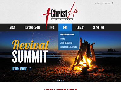 Christ Life Ministries - Header flat design responsive design web design