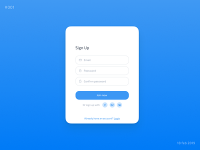 Daily UI 001: Sign Up button dailyui field form interface product design signup ui ux