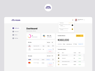 Mizala - Insurance Dashboard