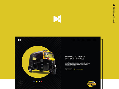 Product page design concept | Tricycle design designer desktop illustration landingpage product page ui ux website