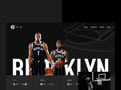 Brooklyn Nets NBA brooklyn nets design interface nba product design ui ux visual design
