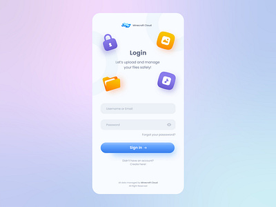 Trendy Login Page User Interface Design app appdesign cloudapp designgraphic graphicdesign illustrator interactivedesign login loginpage microinteractive trends uidesign uiux userexperience userinterface ux uxdesign