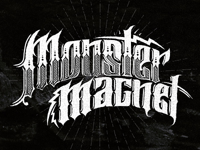 Monster Magnet Type Treatment hand made typography