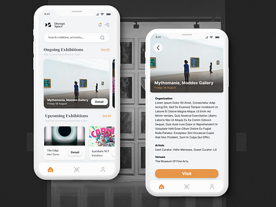 Virtual Exhibition App Design app application art artwork exhibition mobile museum ui virtualreality vr