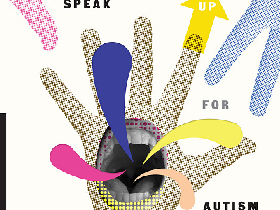 Speak Up for Autism autism autism speaks awareness halftone love poster print social awareness speak up