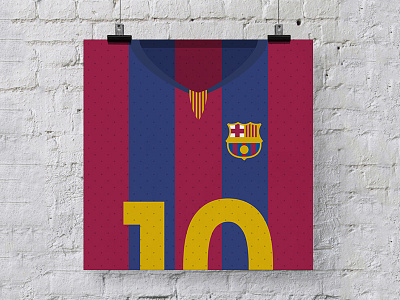FC Barcelona bacelona barça flat football futbol kit messi soccer t shirt