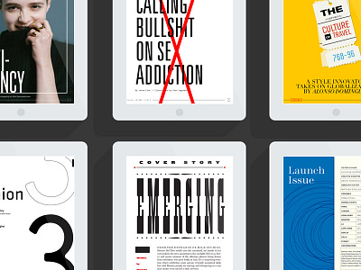 Nomad Magazine cover design editorial fashion flat design ipad layout magazine typography