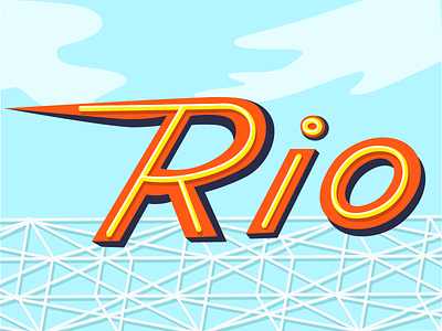 Rio Grande Sign illustration type vector